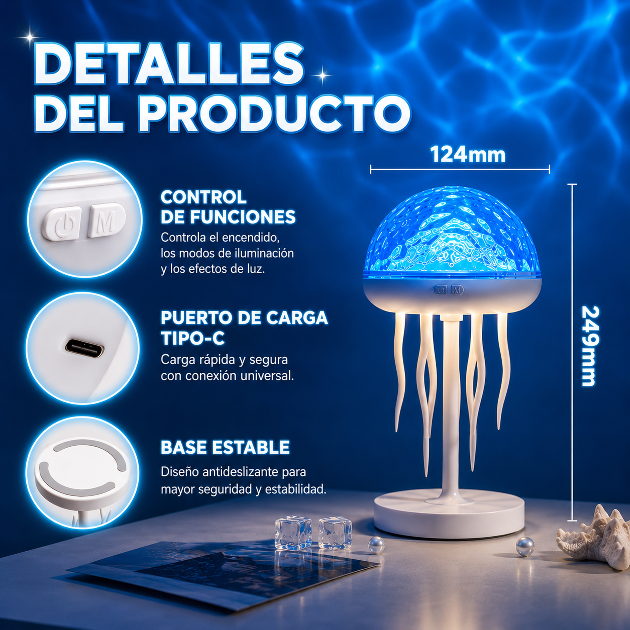 Lámpara Oceánica de Medusa